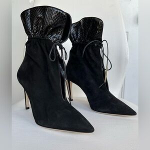 ALEJANDRO INGELMO Suede Booties 8.5 US - 39 EU Color Black NWB